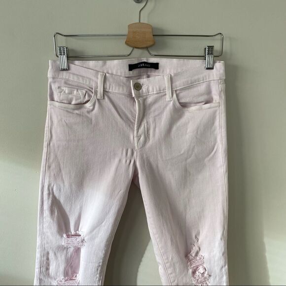 JBRAND-CROPPED Orchid Ice Distressed Ankle Mid-Rise Jeans (Size:29) - Picture 4 of 14